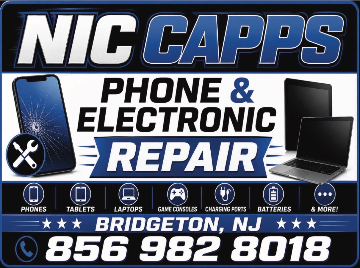 Nic Capps Phone & Electronic Repair — Bridgeton, NJ. Call 856-982-8018.